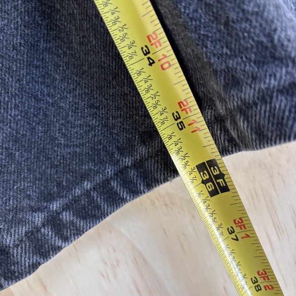 Y2K Rustler Jeans Mens 38x29 Black Denim Charcoal Wash Straight Leg Casual Pants - Picture 7 of 9